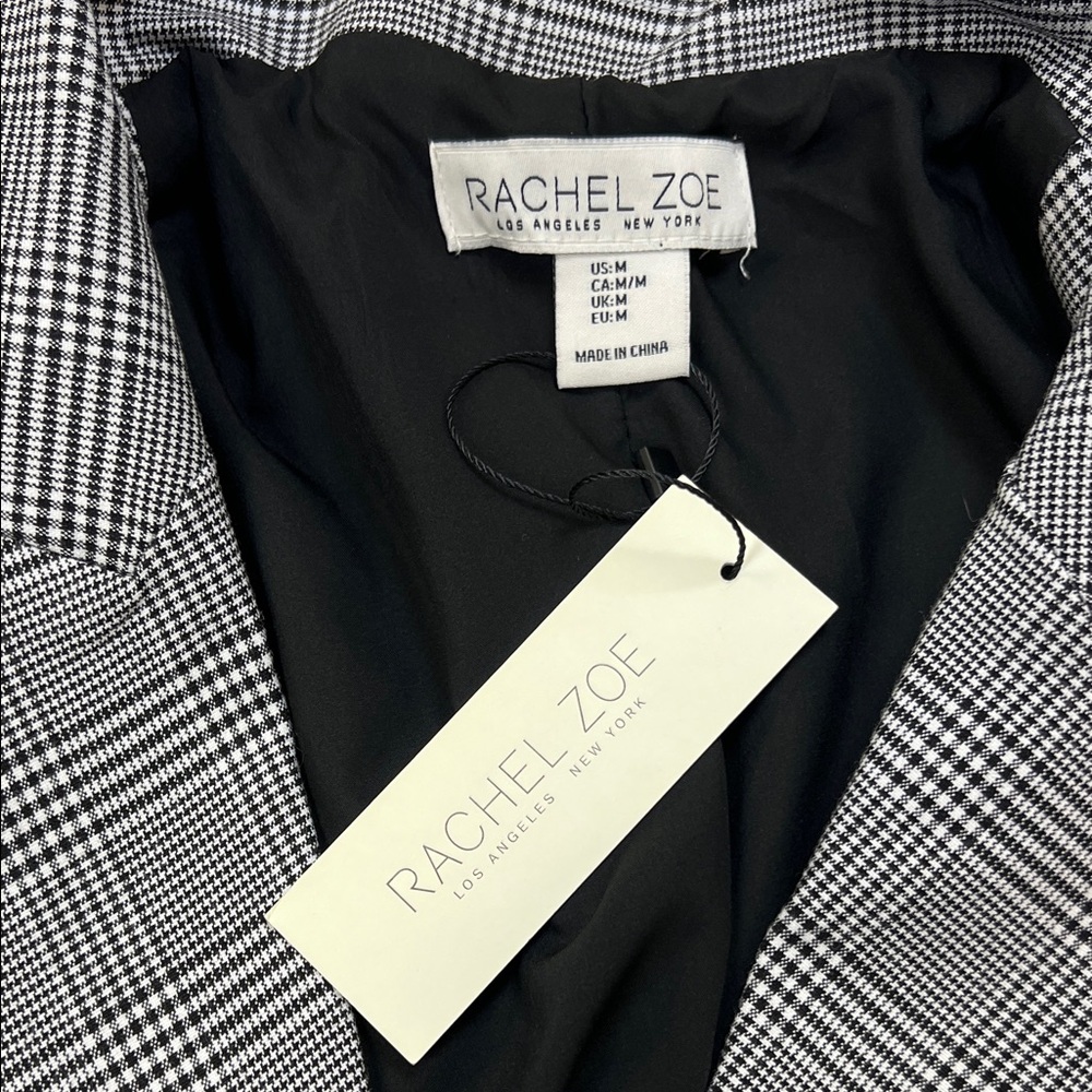 Rachel Zoe NWT Plaid Checkered Blazer Coat - Double Breasted w/ Two Pockets - M - Picture 2 of 9